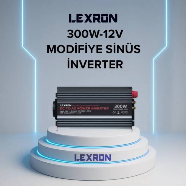 Lexron - İnges 300 Watt Modifiye Sinüs İnverter - 12 volt invertör - 220 volt çevirici