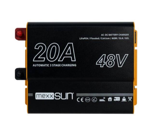 Mexxsun - İnges 48 Volt 20 Amper Akü Şarj Cihazı Karavan,Yat,Kamp,Ev - Redresör