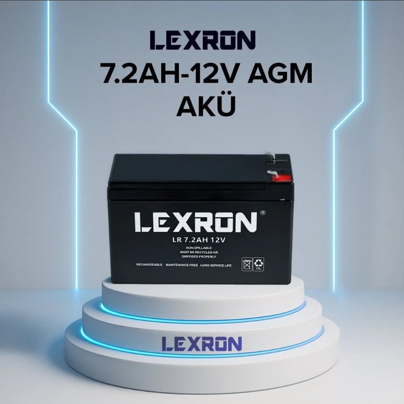 LEXRON - İnges 12 VOLT 7.2 AMPER AGM AKÜ