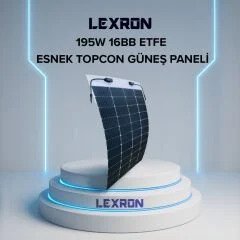 LEXRON - İnges 195 WATT 16BB ETFE ESNEK TOPCON GÜNEŞ PANELİ - YAT , TEKNE , KARAVAN İÇİN