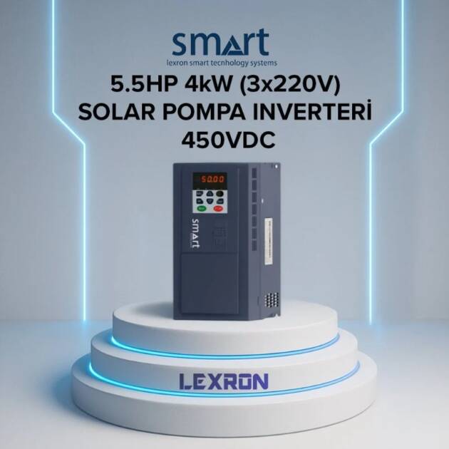 SMART - İnges 5.5 HP 4 KW 3x220 SOLAR POMPA İNVERTERİ - 220 Volt güneş enerji sistemi sürücüsü