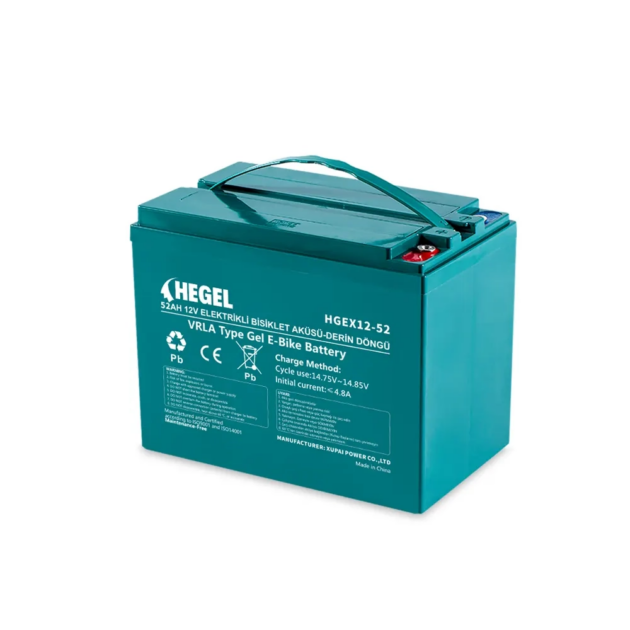 HEGEL - İnges 12 VOLT 52 AMPER EVF ELEKTRİKLİ  BİSİKLET AKÜSÜ AGM - 12V 52AH DERİN DÖNGÜ BATARYA